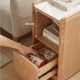Linspire Cubby Sintered Stone Top Side Table with Castors, 30x70x62cm, Natural