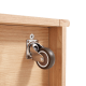 Linspire Cubby Sintered Stone Top Side Table with Castors, 30x70x62cm, Natural