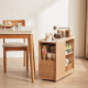 Linspire Cubby Sintered Stone Top Side Table with Castors, 30x70x62cm, Natural