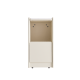 Linspire Cubby Sintered Stone Top Side Table with Castors, 30x63x63cm, Off-White