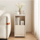 Linspire Cubby Sintered Stone Top Side Table with Castors, 30x63x63cm, Off-White