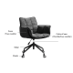 Linspire Astra Chenille Office Chair, Grey