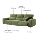Linspire Vivid Electric 4-Seater Sofa, Green