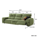 Linspire Vivid Electric 4-Seater Sofa, Green