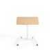 Linspire Islet Height Adjustable Pneumatic Side Table with Castors, Natural & White