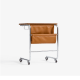 Linspire Trend Rolling Side Table with Storage, Brown