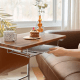 Linspire Trend Rolling Side Table with Storage, Brown