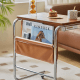 Linspire Trend Rolling Side Table with Storage, Brown