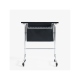 Linspire Trend Rolling Side Table with Storage, Black