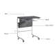 Linspire Trend Rolling Side Table with Storage, Black