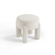 Linspire Tassel Corduroy Stool, White