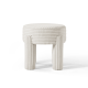 Linspire Tassel Corduroy Stool, White