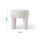 Linspire Tassel Corduroy Stool, White