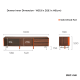 Linspire Ursula Entertainment Unit with Sliding Glass Doors, 1.8m