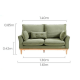 Linspire Moss 2PCS Sofa Set, 2+1 Seater, Moss Green