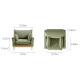 Linspire Moss 2PCS Sofa Set, 2+1 Seater, Moss Green