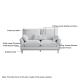 Linspire Moss 2PCS Sofa Set, 2+1 Seater, Neutral White