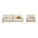 Linspire Moss 2PCS Sofa Set, 3+1 Seater, Neutral White