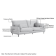 Linspire Moss 2PCS Sofa Set, 3+1 Seater, Neutral White