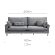 Linspire Moss 2PCS Sofa Set, 3+1 Seater, Neutral White