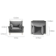 Linspire Moss 2PCS Sofa Set, 3+1 Seater, Neutral White