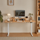 Linspire Lumen Electric Height Adjustable Standing Desk with Riser Stand, 1.4m