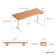 Linspire Lumen Electric Height Adjustable Standing Desk with Riser Stand, 1.4m