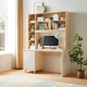 Linspire Noble Desk with Shelves, Natural & White