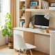 Linspire Noble Desk with Shelves, Natural & White