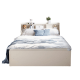 Linspire Royale Short Queen Bed Frame with Storage Headboard, White