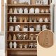 Linspire Miro Shoe Cabinet, 0.8M, Natural & White