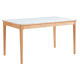 Linspire Ventus Solid Wood Dining Table with Sintered Marble Top, White Marble