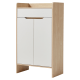 Linspire Miro Shoe Cabinet, Small, Natural & White