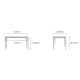 Linspire Ventus Solid Wood Dining Table with 4 Chairs Set, White Marble