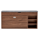 Linspire Miro Shoe Storage Bench, Large, Walnut & Grey