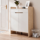 Linspire Miro Shoe Cabinet, Large, Natural & White