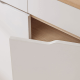 Linspire Miro Shoe Cabinet, Large, Natural & White