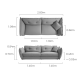 Linspire Oasis 4-Seater Sofa, Seafoam