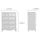 Linspire Wesley Chest of 5 Drawers, Tallboy