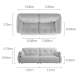 Linspire Serenity 3 Seater Sofa, Sand White