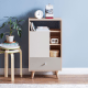 Linspire Juniper Storage Cabinet, Grey, White & Natural