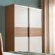 Linspire Odyssey Wardrobe, Walnut & White