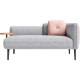 Linspire Flux 2-Seater Sofa with Sidetable, Left Armrest, Mist