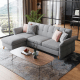 Linspire Monet 3.5-Seater Sofa Bed with Ottoman, Light Grey