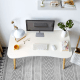 Linspire Oria Computer Desk, 1M, Natural & White