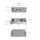 Linspire Chester 3 Seater Sofa Bed, Grey