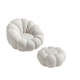 Linspire Lotus Boucle Armchair with Ottoman, Marshmallow