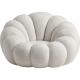 Linspire Lotus Boucle Armchair with Ottoman, Marshmallow