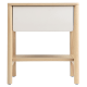 Linspire Evelyn Bedside Table, Natural & White