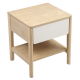 Linspire Evelyn Bedside Table, Natural & White